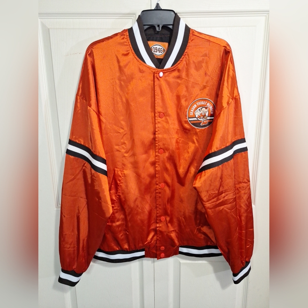 1946 Cleveland Browns Brownie Football Silky Season Ticket Member Jacket - XL